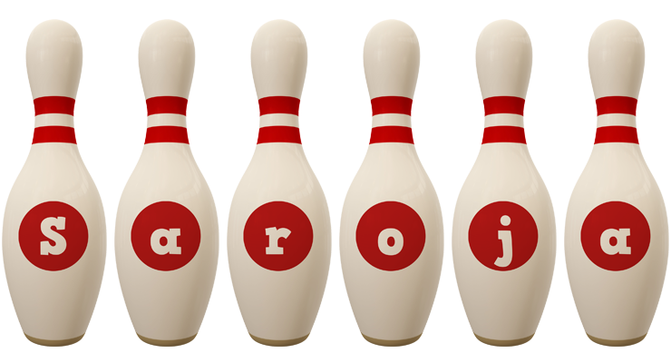 Saroja bowling-pin logo