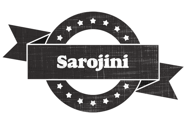 Sarojini grunge logo