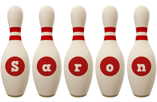 Saron bowling-pin logo