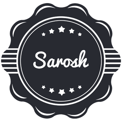 Sarosh badge logo