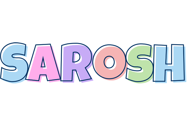 Sarosh pastel logo