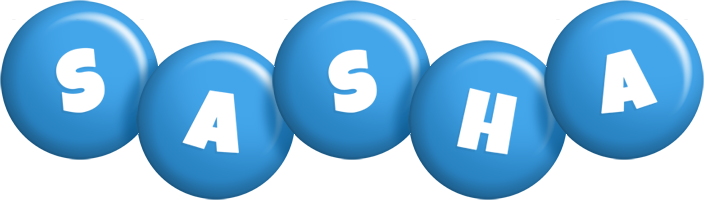 Sasha candy-blue logo