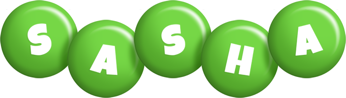 Sasha candy-green logo