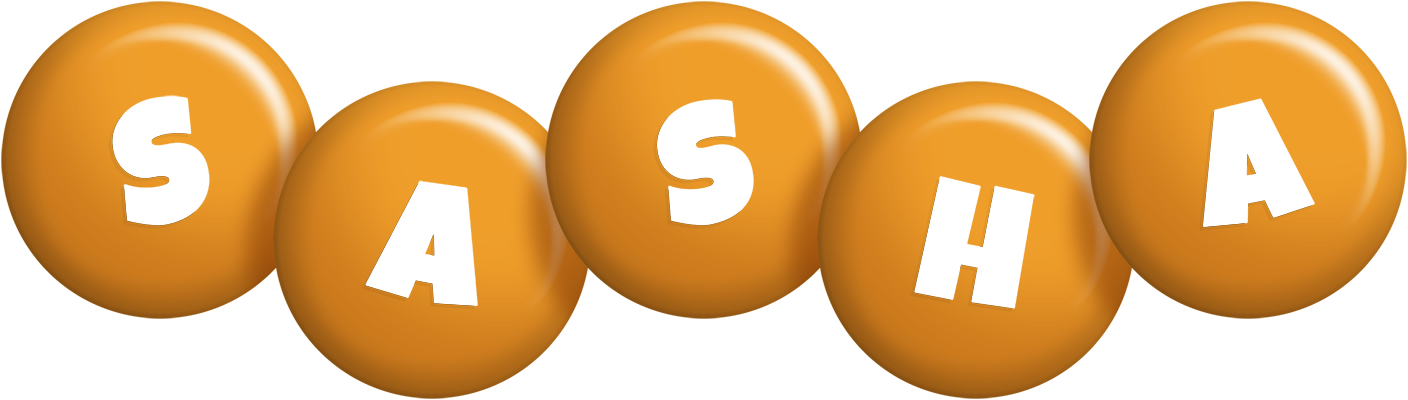 Sasha candy-orange logo