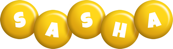 Sasha candy-yellow logo