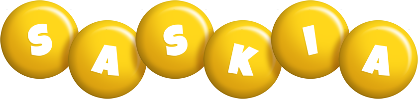 Saskia candy-yellow logo