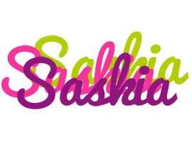 Saskia flowers logo