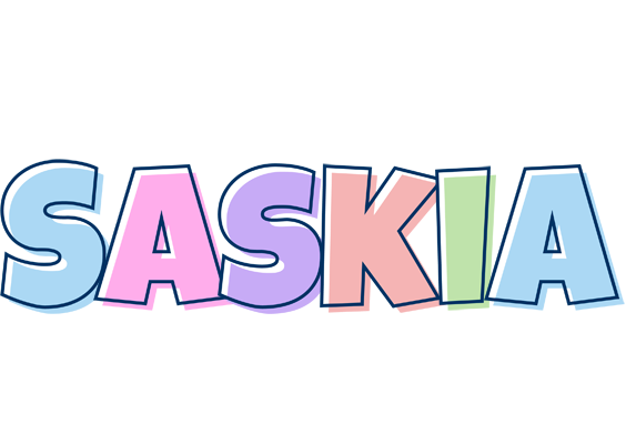 Saskia pastel logo