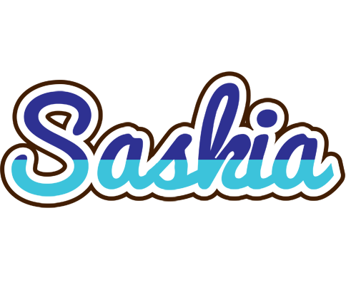Saskia raining logo