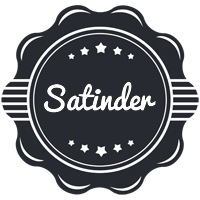 Satinder badge logo