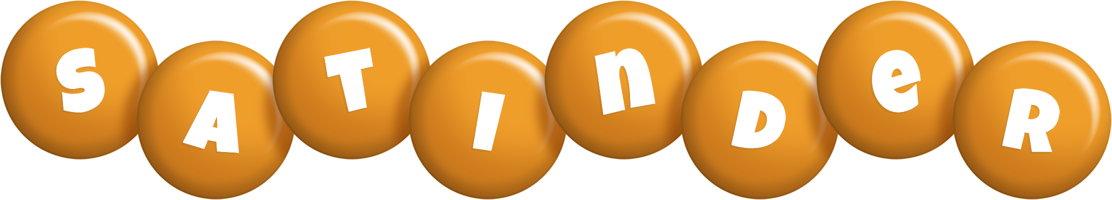 Satinder candy-orange logo