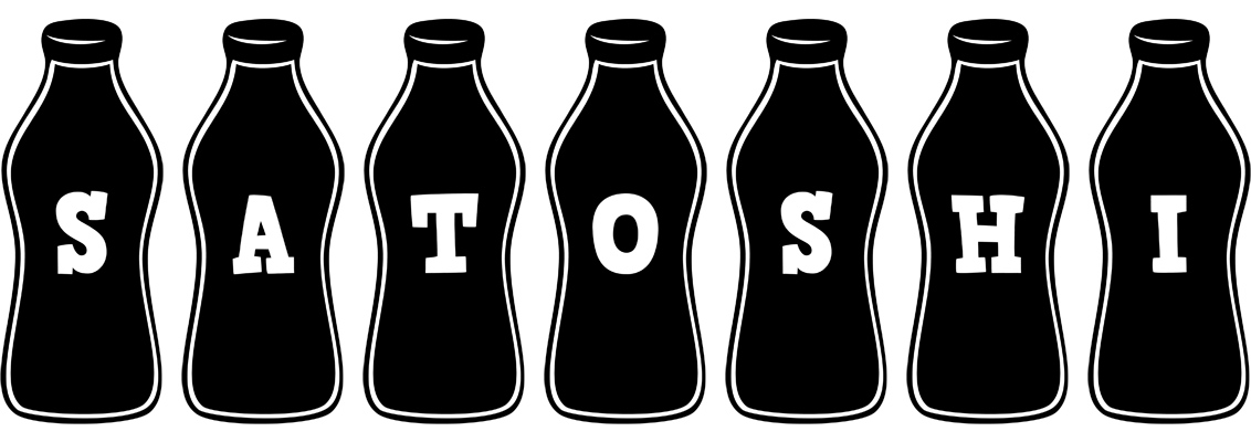 Satoshi bottle logo