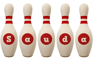 Sauda bowling-pin logo