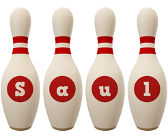 Saul bowling-pin logo