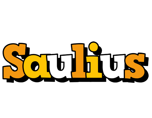 Saulius cartoon logo