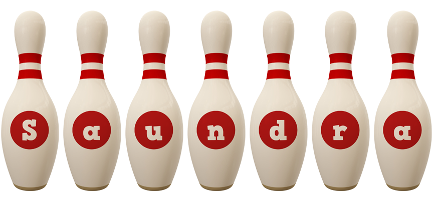 Saundra bowling-pin logo