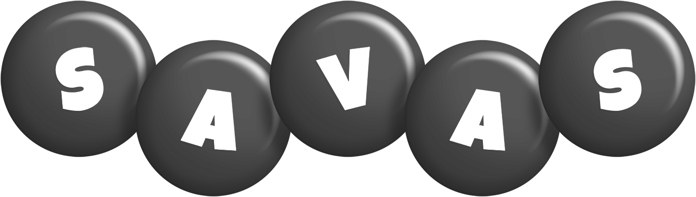 Savas candy-black logo