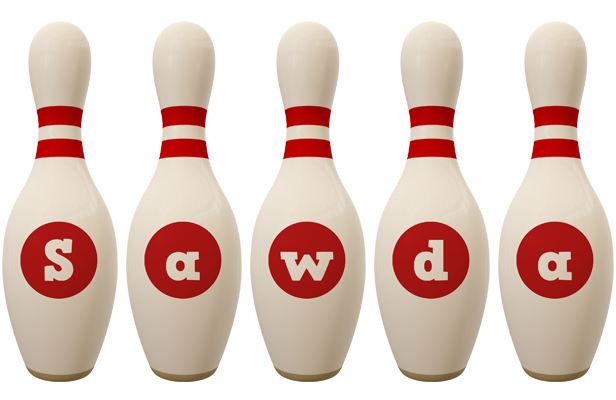 Sawda bowling-pin logo