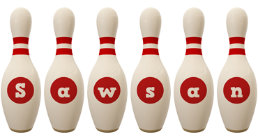 Sawsan bowling-pin logo