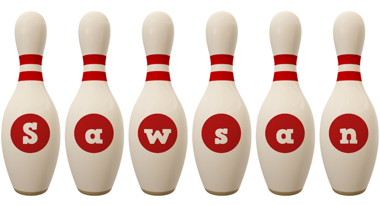 Sawsan bowling-pin logo