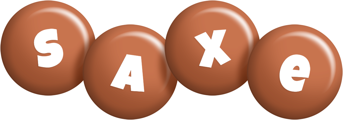 Saxe candy-brown logo