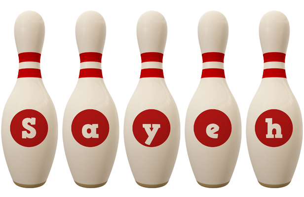 Sayeh bowling-pin logo