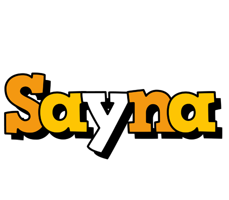 Sayna cartoon logo