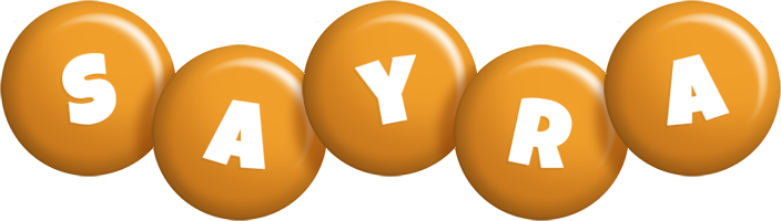 Sayra candy-orange logo