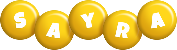 Sayra candy-yellow logo