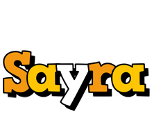 Sayra cartoon logo