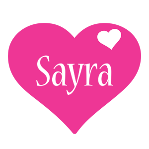 Sayra love-heart logo