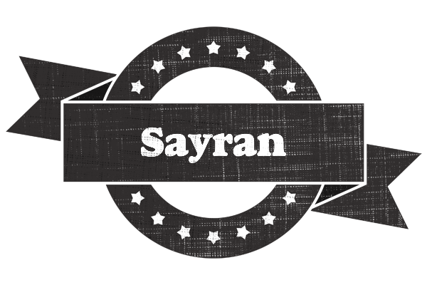 Sayran grunge logo