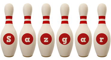 Sazgar bowling-pin logo