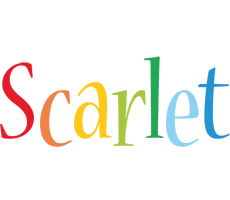Scarlet birthday logo