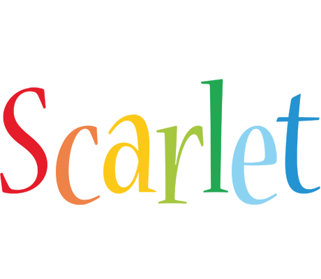 Scarlet birthday logo