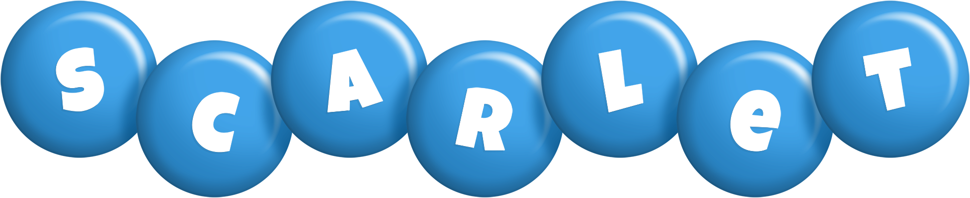 Scarlet candy-blue logo