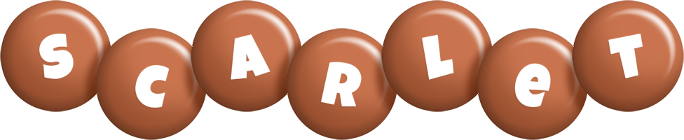 Scarlet candy-brown logo