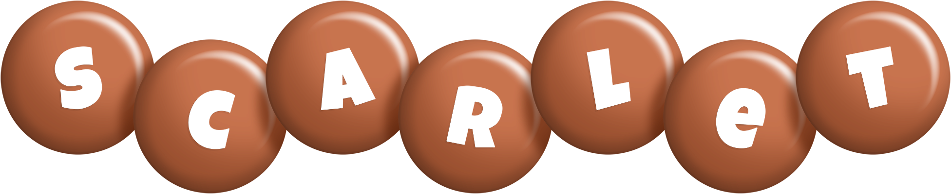 Scarlet candy-brown logo