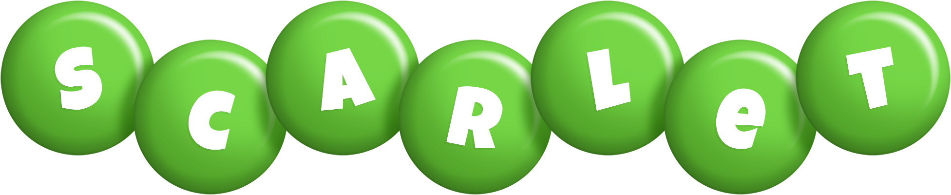Scarlet candy-green logo