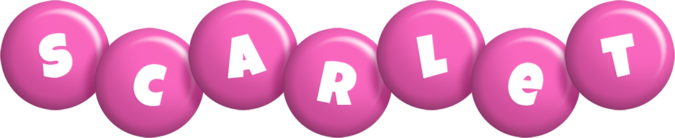 Scarlet candy-pink logo
