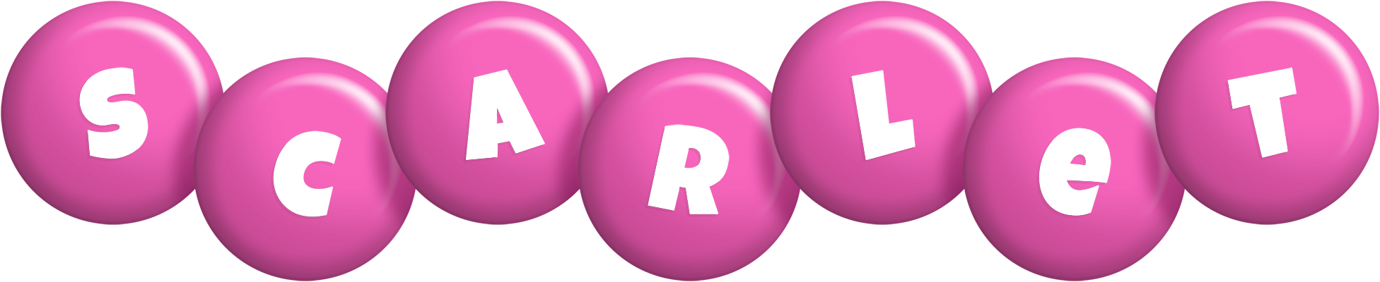 Scarlet candy-pink logo