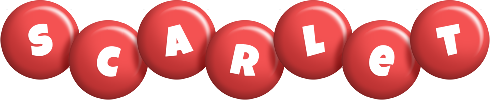 Scarlet candy-red logo