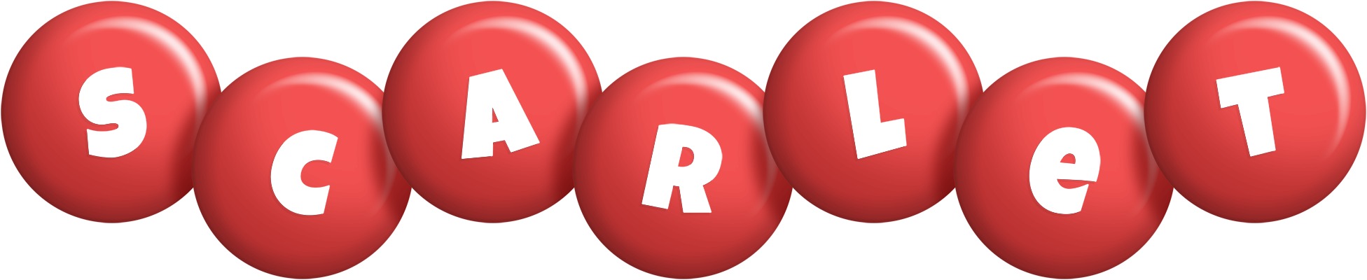 Scarlet candy-red logo