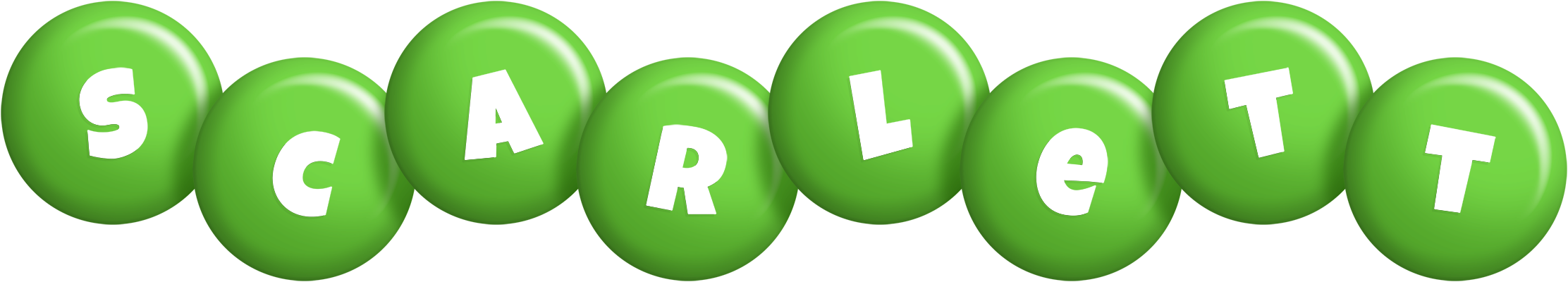 Scarlett candy-green logo