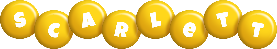 Scarlett candy-yellow logo