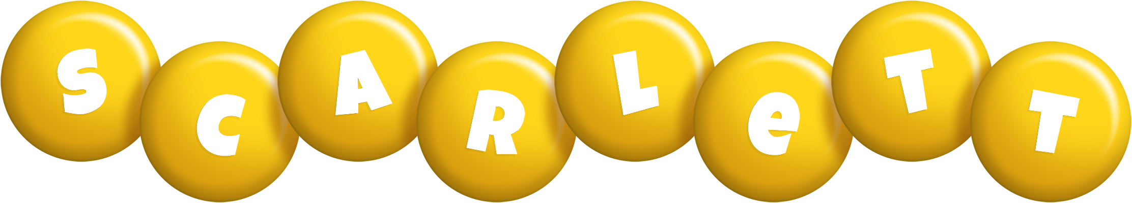 Scarlett candy-yellow logo