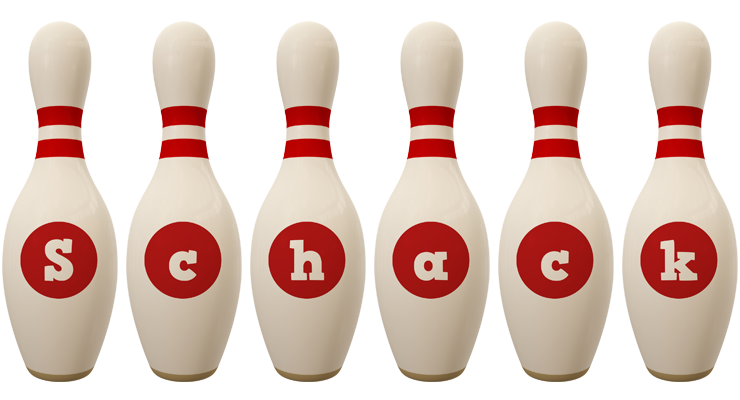 Schack bowling-pin logo
