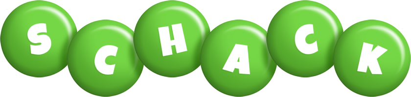 Schack candy-green logo
