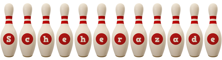 Scheherazade bowling-pin logo