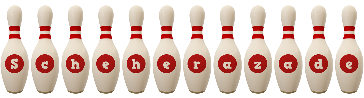Scheherazade bowling-pin logo
